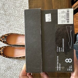 J. Crew Women's Rich Mahogany Leopard Flats